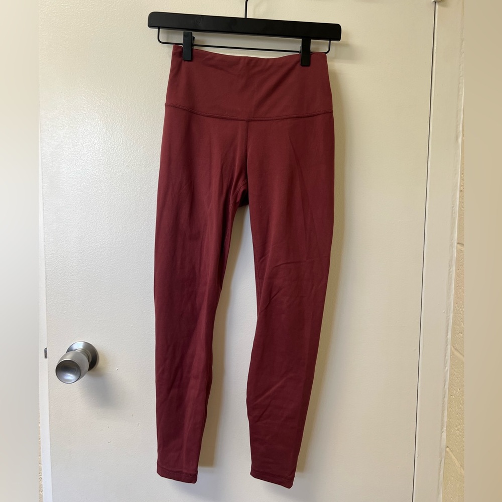 Burgundy Spandex Leggings